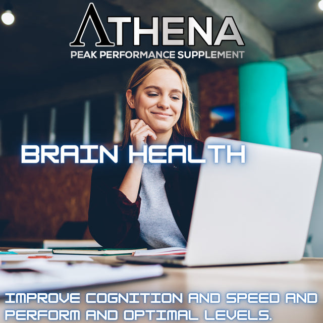 Athena Peak Performance Brain Supplement | Nootropics Booster | Enhance Focus | Support Healthy Brain Function for Men & Woman (30 Capsules)