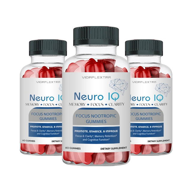 (3 Pack) Neuro IQ - Neuroiq Focus Nootropic Gummies