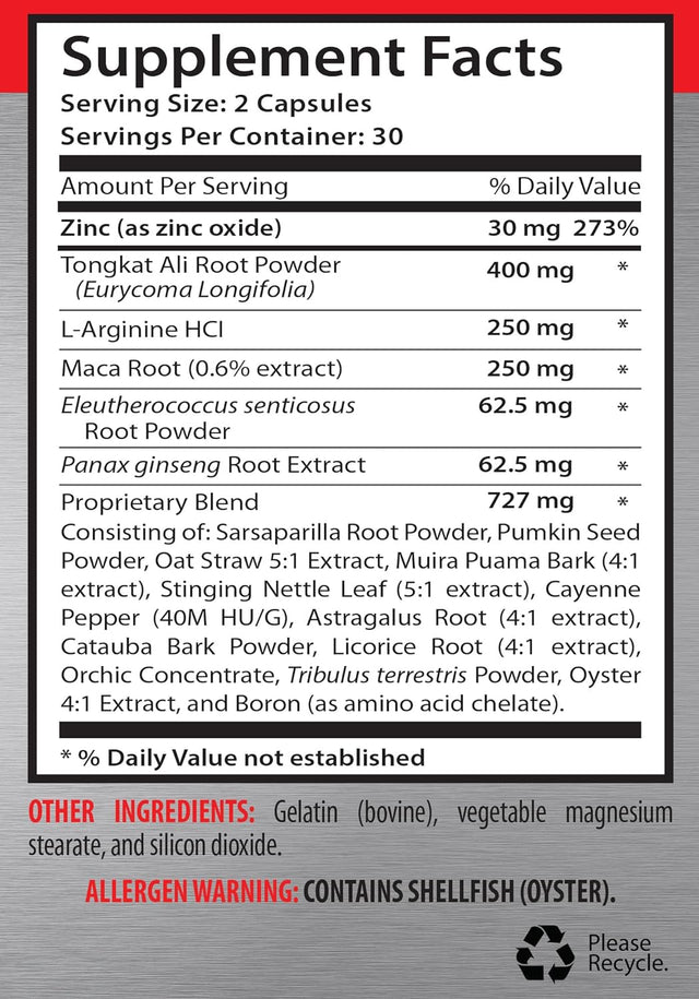 Longjack Tongkat Ali for Men - Make My Pepper Big - Natural Energy Booster for Men, Male Performance Enhancer, Longjack Supplement, Male Fertility Booster, L Arginine Capsules, Ginseng, 2B 120 Caps