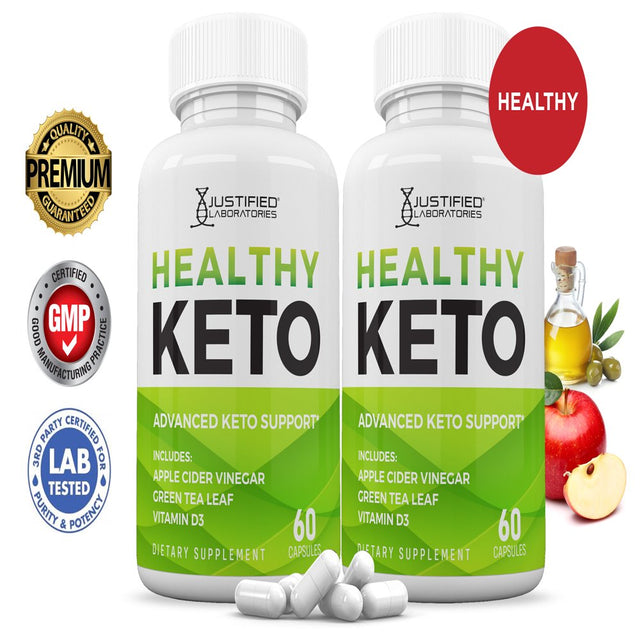 (2 Pack) Healthy Keto ACV Pills 1275Mg Dietary Supplement 120 Capsules