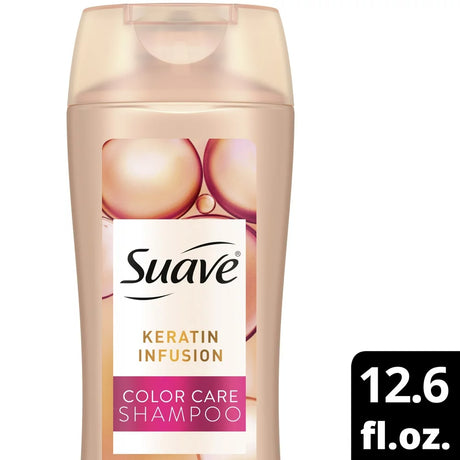 Suave Keratin Infusion Color Care Shampoo for Color-Treated Hair and Frizzy Hair 12.6 Fl Oz