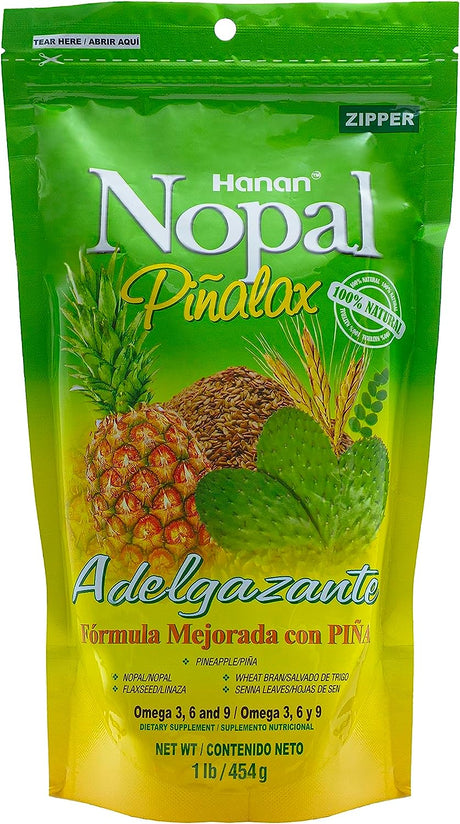 Nopal PINALAX | 100% Natural High Fiber Blend | 1Lb (454G) | Naturally Aids in Cleansing the Colon | Improved Digestion and Increased Energy