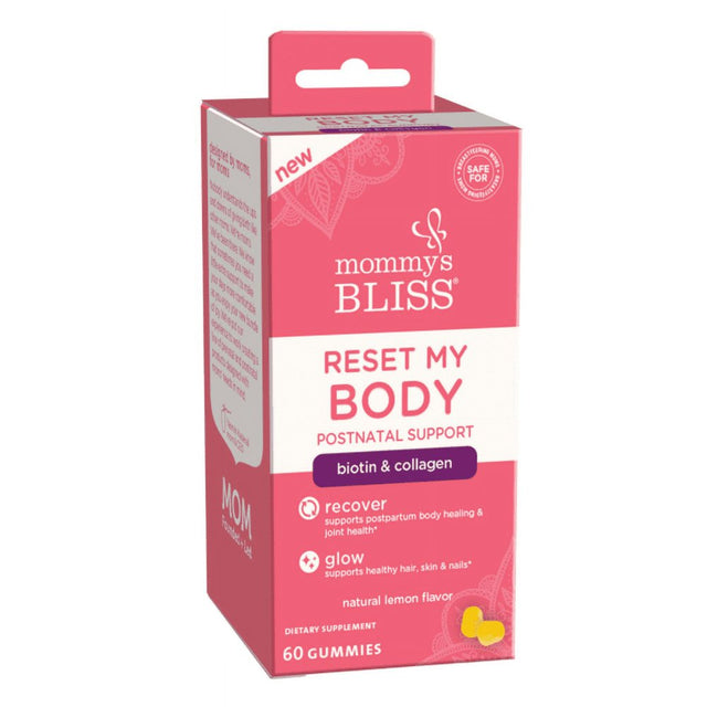 Mommy'S Bliss Reset My Body with Biotin + Collagen Gummies, Dietary Supplement, 60 Count