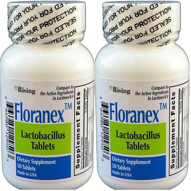 Floranex Dietary Supplement Tablets [New Formula] 50 Ea (Pack of 2)