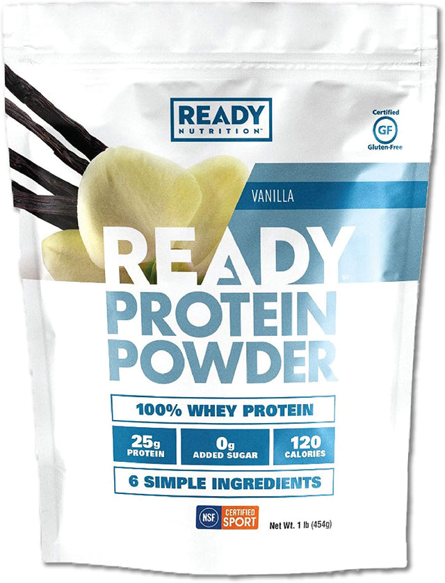 Ready Protein Powder, 25G of Whey Protein, 0G Add Sugar, 6 Simple Ingredients, Vanilla, 1 Pound Bag