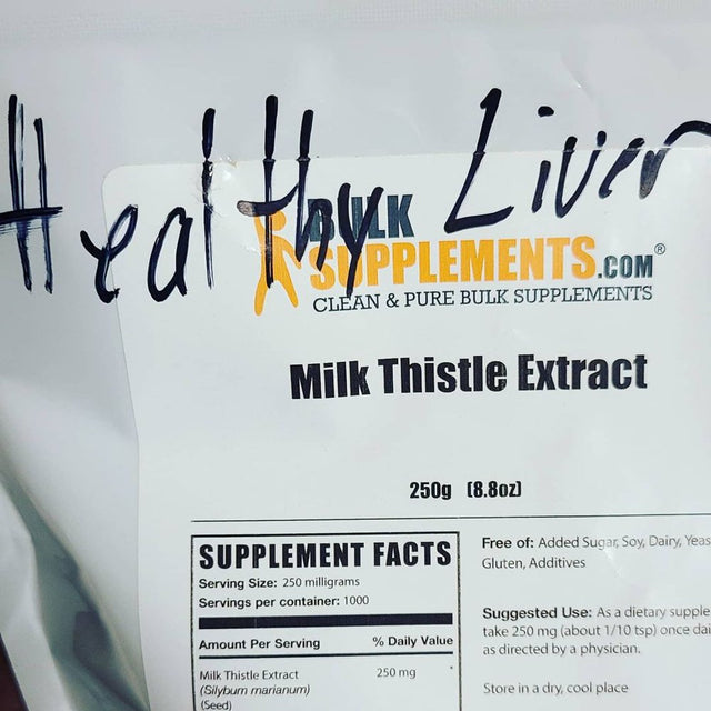 Bulksupplements.Com Milk Thistle Extract Powder - Liver Support - Silymarin Milk Thistle (500 Grams - 1.1 Lbs)