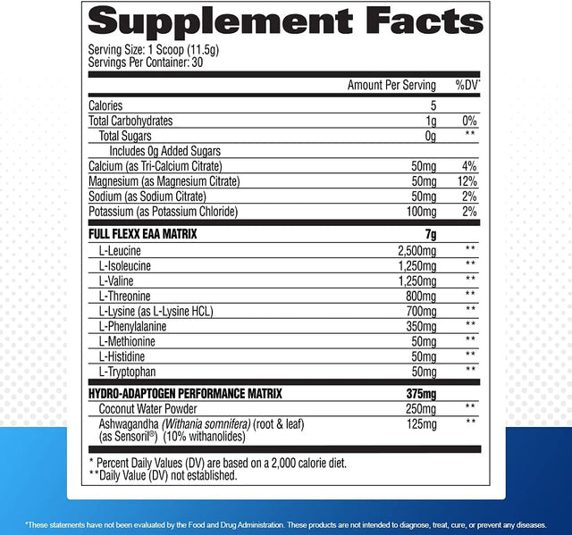 GAT SPORT Flexx Eaas + Hydration, Advanced Essential Amino Acids, 30 Servings (Blue Razz)