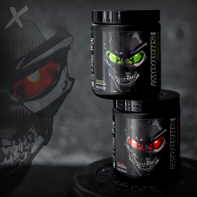 JNX SPORTS the Shadow! 350Mg of Caffeine Hard Core Preworkout -Electric Energy, Mental Focus, Superhuman Strength, Men & Women - Blue Raspberry 30 Servings