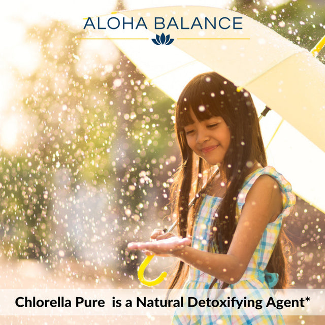 Pure Chlorella Powder - Detoxifying Aid - Vegan Superfood Natural Supplement by Aloha Balance