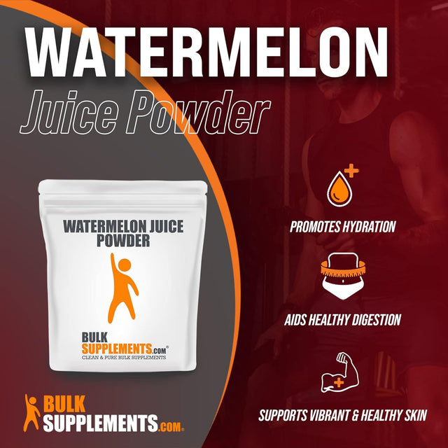 BULKSUPPLEMENTS.COM Watermelon Juice Powder - Watermelon Electrolyte - Vegan Drink Mix - Watermelon Energy Powder - Pure Watermelon Extract (250 Grams - 8.8 Oz)