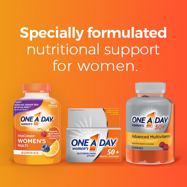 One a Day Women'S 50+ Gummies Multivitamin W/ Immunity and Brain Support, 110 Ct