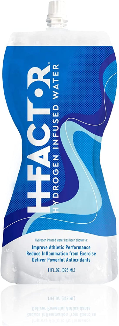 H Factor Hydrogen Water - Pure Hydrogen Infused Drinking Water for Natural Pre or Post Workout Recovery, Molecular Hydrogen Supports Athletic Performance, Delivers Antioxidants, 11 Ounce, Pack of 12