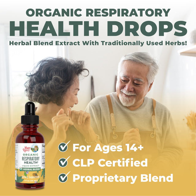 Maryruth'S | USDA Organic Respiratory Health Liquid Drops | Herbal Supplement | Vegan, Non-Gmo | 1 Fl Oz / 30 Ml