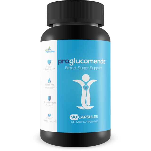 Pro Glucomends Blood Sugar Support Supplement - Berberine Formula with Cinnamon, Zinc, Turmeric, Vitamins, Minerals, & Herbs for Natural Blood Health Support - Adults & Seniors - 90 Capsules