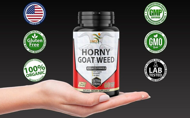 Horny Goat Weed Male Enhancement Pills and Natural Testosterone Booster 60 Cap