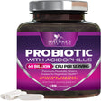 Probiotics, 60 Billion CFU per Serving, Probiotic with Prebiotics for Digestive & Immune Health Support for Women & Men - Nature'S Supplement Is Shelf Stable, Soy, Dairy & Gluten Free - 120 Capsules