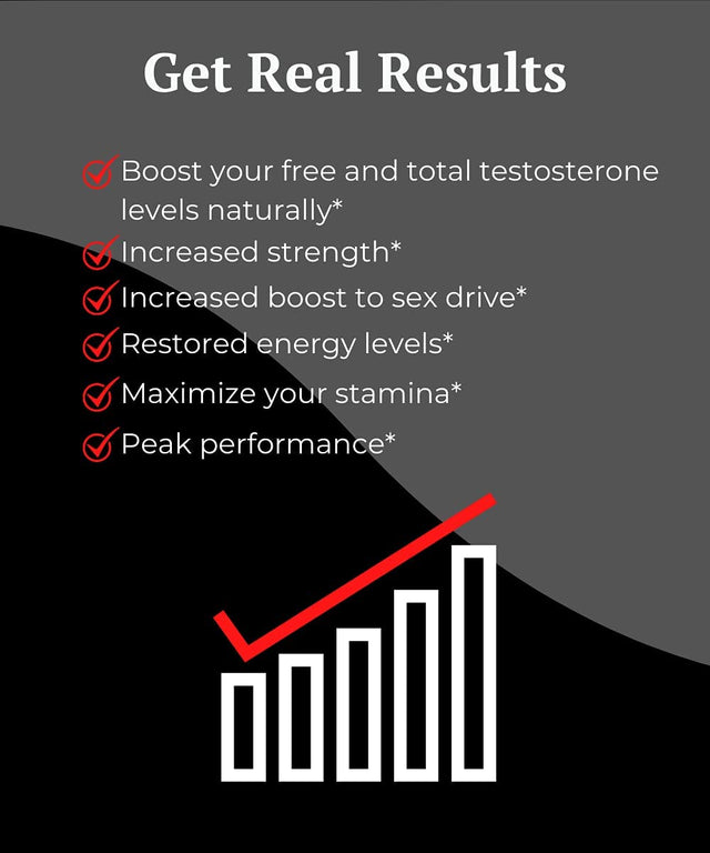 Testo plus Testosterone Booster for Men - Increased Vitality & Drive, Stamina, Energy and Performance - Horny Goat Weed, Muira Puama, Asian Ginseng, Tongkat Ali, L-Citrulline - 90 Vegan Caps