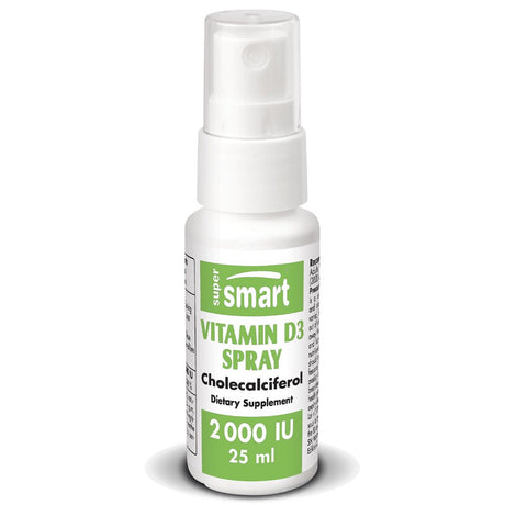 Supersmart - Vitamin D3 2000 IU Spray (Cholecalciferol) - Calcium & Immune Support - Bones & Joint Supplement | Non-Gmo & Gluten Free - 25 Ml