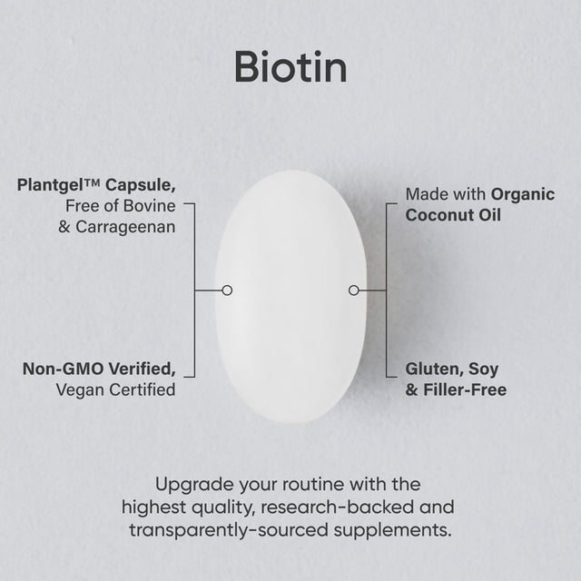 Sports Research Biotin with Coconut Oil, 2,500 Mcg, 120 Veggie Softgels