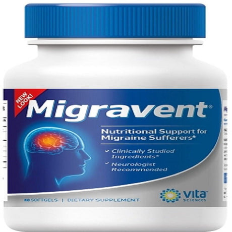 Migravent - Nutritional Support Formula for Cranial Comfort- Advanced Neurological Support Formula with Specialized PA Free Butterbur, Coq10, Magnesium, Riboflavin and Unique Absorption Enhancer