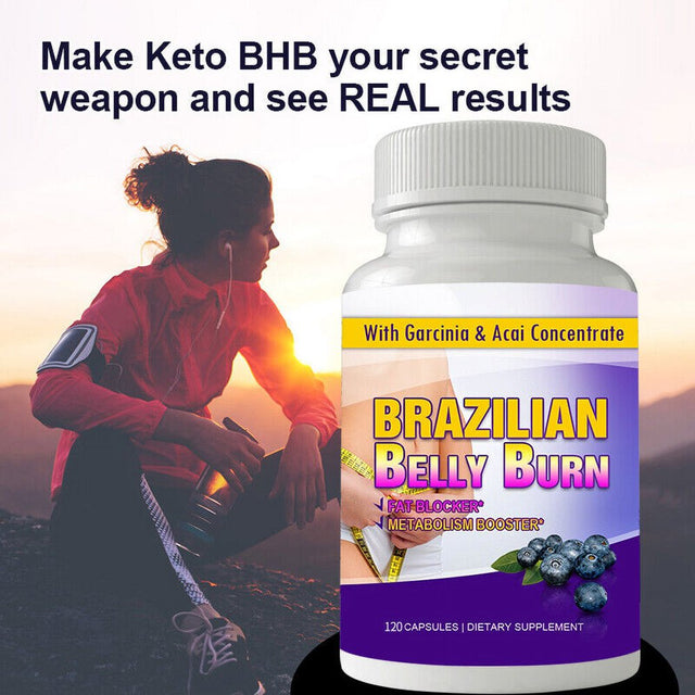 Brazilian Belly Burn Pure Diet Fat Burn Weight Loss 120 Capsules