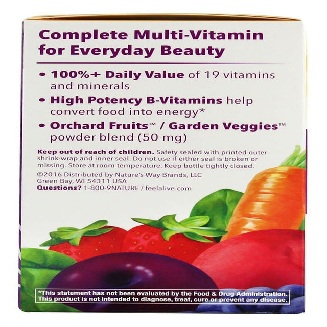 Nature'S Way Alive! Hair Skin and Nails Multivitamin Softgels, Strawberry, 60 Ct