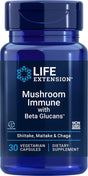 Life Extension Mushroom Immune with Beta Glucans -- 30 Vegetarian Capsules