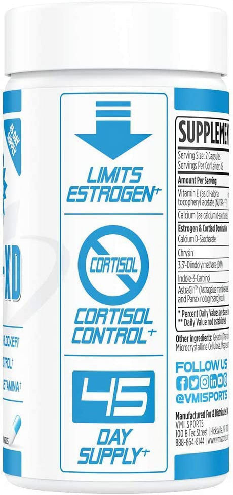 VMI Sports | Arima-Xd | Estrogen Blocker for Men and Women | Aromatase Inhibitor | Cortisol Blocker | PCT Supplement for Balanced Testosterone & Estrogen Hormone Levels (Bonus Size - 90 Capsules)