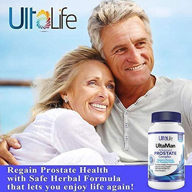 Ultalife Advanced Saw Palmetto Prostate Supplement for Men W/ Beta Sitosterol + Health Formula to Reduce Urge for Frequent Urination, DHT Blocker, Improve Sleep, Performance- 90 Capsules