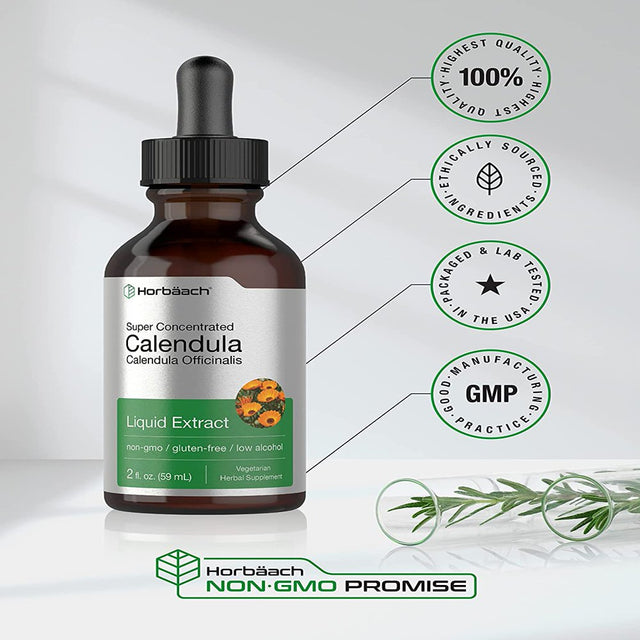 Calendula Liquid Extract | 2 Oz | Vegetarian Tincture | by Horbaach