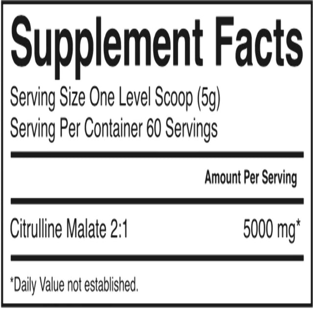 Citrulline Malate - Unflavored - 60 Servings