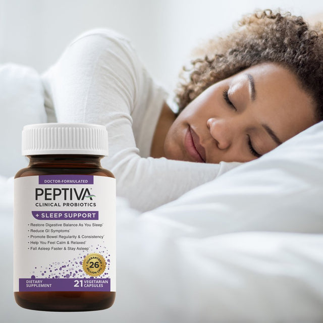 Peptiva Probiotics + Sleep Support, 26 Billion Cfus, Multi-Strain Probiotics, 21 Count