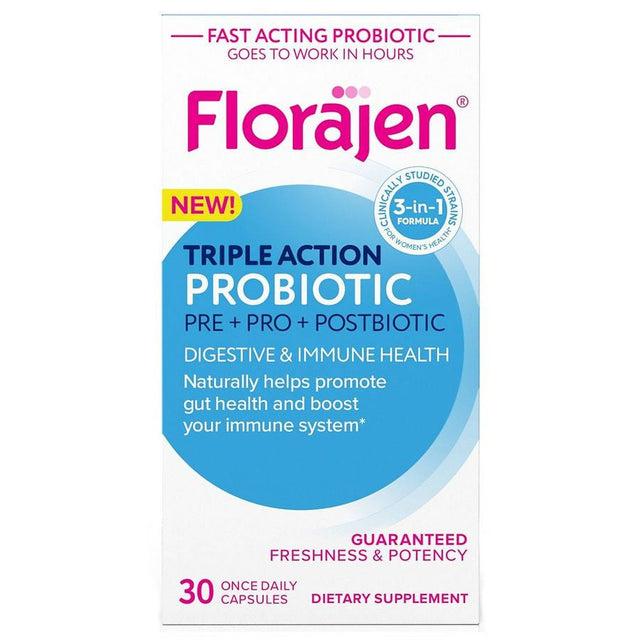 FLORAJEN Triple Action Probiotic 30 Capsules