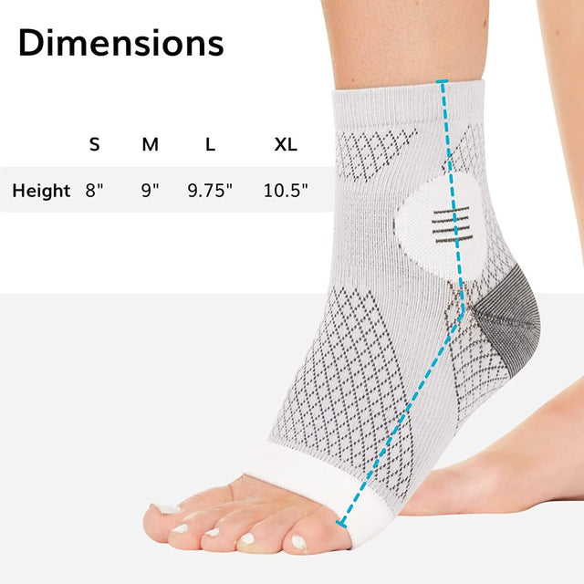 1Pair Neuropathy Socks Toeless Compression Socks Breathable Comfortable Ankle Socks Relief Athletic Socks for Arch & Heel