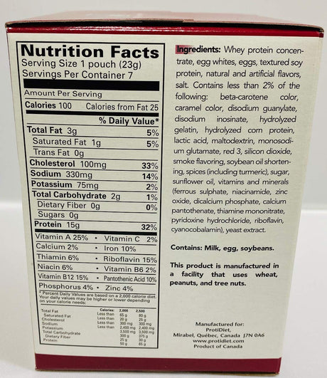 2 Box Pack (14 Servings) Protidiet Bacon Cheese Omelet Breakfast Nutritional Protein Supplement | Low Calorie, Low Carbs, Low Trans Fat - Great for Dieting and Post Workout