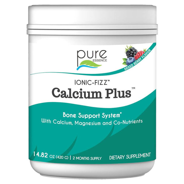 Ionic Fizz Calcium plus with Vitamin D, Magnesium, Zinc and 10 Additional Nutrients for Strong Bones - Mixed Berry - 14.82Oz