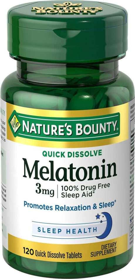 Nature'S Bounty Melatonin 3 Mg Tablets 120 Tablets (Pack of 3)