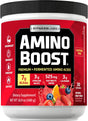 Amino Boost Fermented BCAA Powder Drink - 7G Bcaas, 3G Citrulline Malate, 3G L-Glutamine plus Electrolytes - Build Muscle, Endurance, Hydration, Recovery* (30 Servings, Fruit Punch)