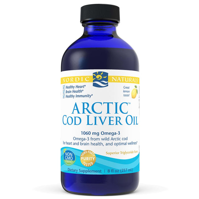 Nordic Naturals Arctic Cod Liver Oil™, Liquid, Lemon, 8 Oz