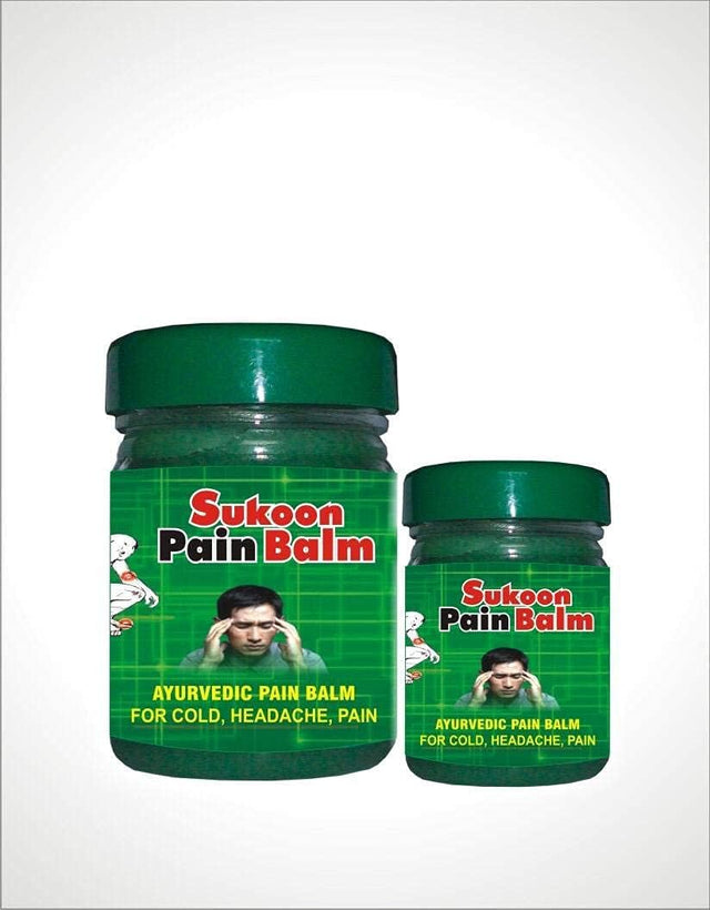 MAHIDA SUKOON Pain Hara/Green Balm for Cold,Headache,Pain,Can BE Apply on Ribs,Back,Forehead & Joints.(100 Grams).