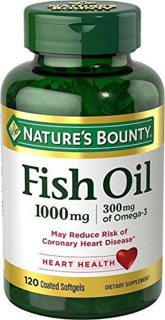 Nature'S Bounty Omega-3 Fish Oil 1000 Mg Softgels 120 Soft Gels Each