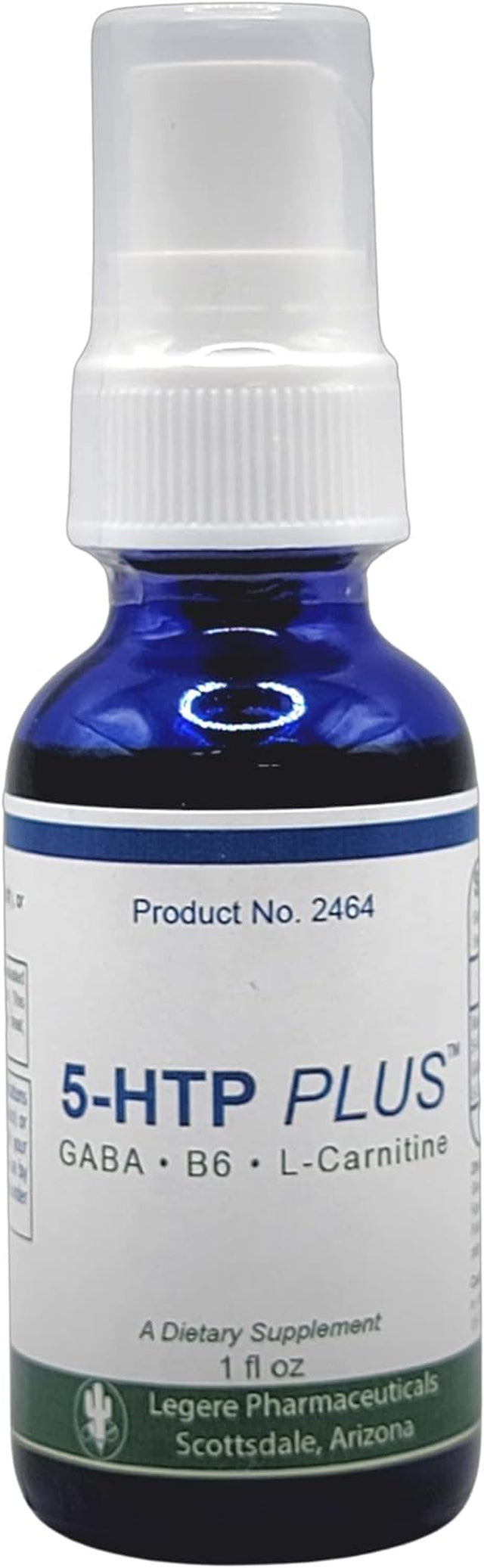 Legere Pharmaceuticals 5-HTP plus GABA, B6, L-Carnitine Supplement Spray 1 Fl Oz. Supports Sleep and Relaxation.