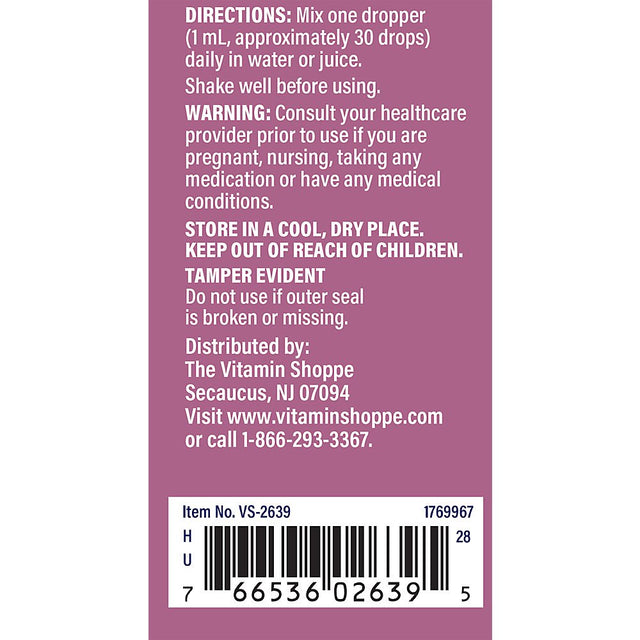 The Vitamin Shoppe Liquid Chlorophyll 100Mg - Green Superfood That Supports the Immune System and Energy Production, Easy-To-Take Liquid (2 Fl Oz.)