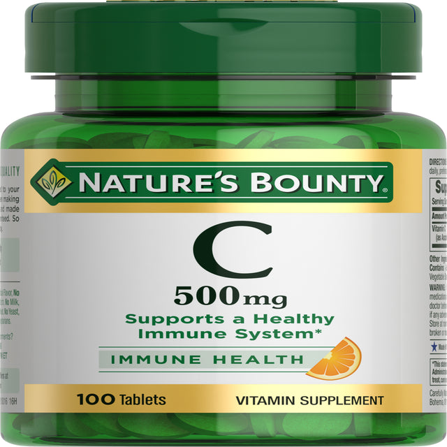 Nature'S Bounty Vitamin C 500 Mg Tablets for Immune Support, 100 Ct