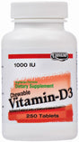 Landau Kosher Vitamin D3 1000 IU Chewable Cherry Flavor - 250 Tablets