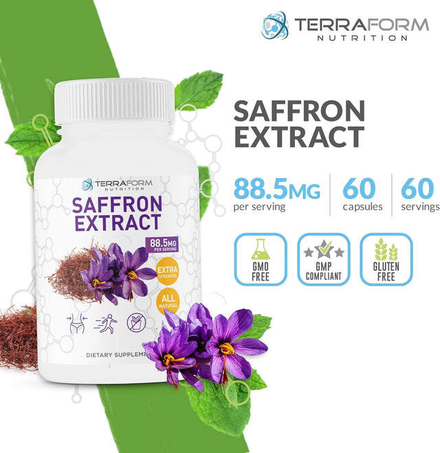 Pure Saffron Extract – Best Natural Appetite Suppressant, Supports Healthy Weight Loss for Women & Men – 88.5Mg of Pure Saffron Extract – Made in USA – 1 Month