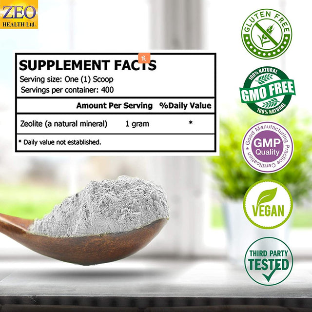 Zeolite Pure 400 Grams - Zeo Health - All Natural Mineral