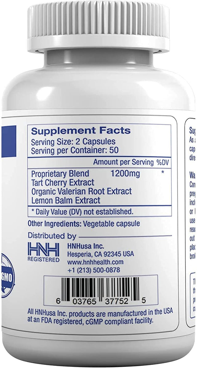 Dr.K&C Sleepzen7 Sleep Aid Supplement – 1200 Mg 100 Veggie Capsules All Natural Botanical Plant Sourced Sleeping Support Organic Tart Cherry Valerian Root Extract No Filler Non GMO