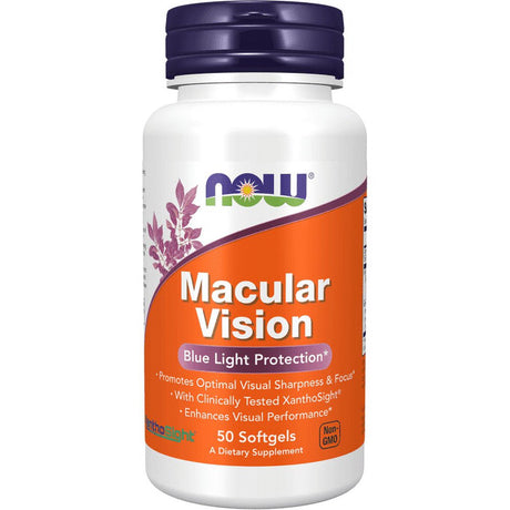 NOW Foods - Macular Vision Blue Light Protection - 50 Softgels