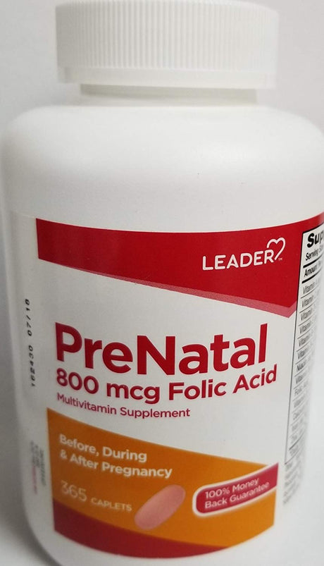 Leader Prenatal Vitamins, 365 Caplets